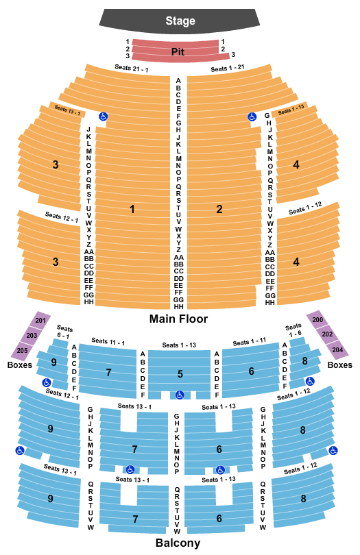 Orpheum Theatre Hamilton Seating Chart